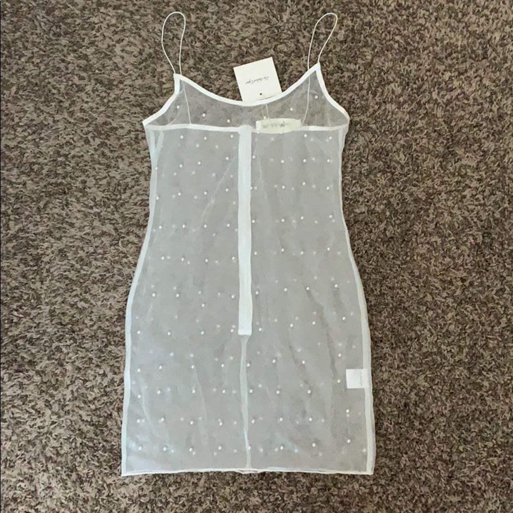 Mesh white dress